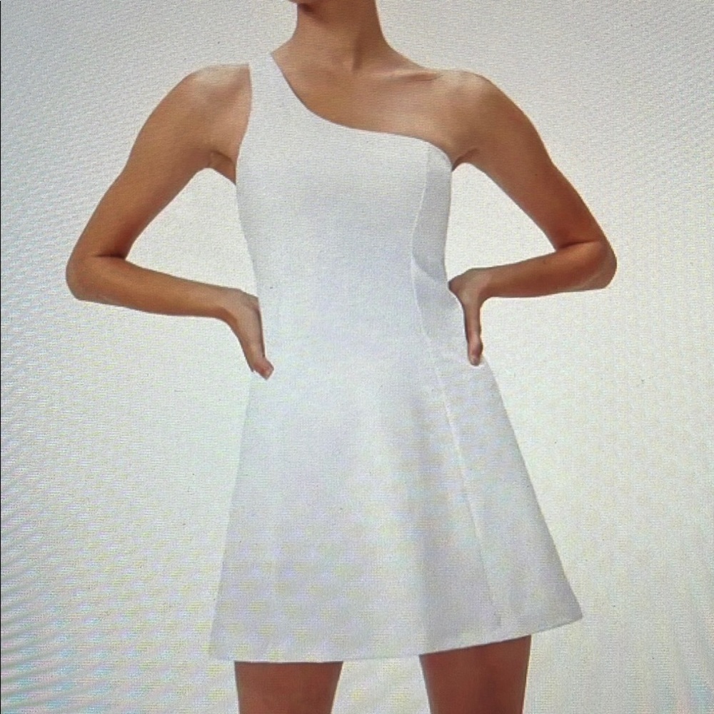 Outdoor Voices White One Shoulder Dress